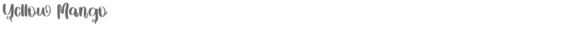 Sample characters Yellow Mango Font
